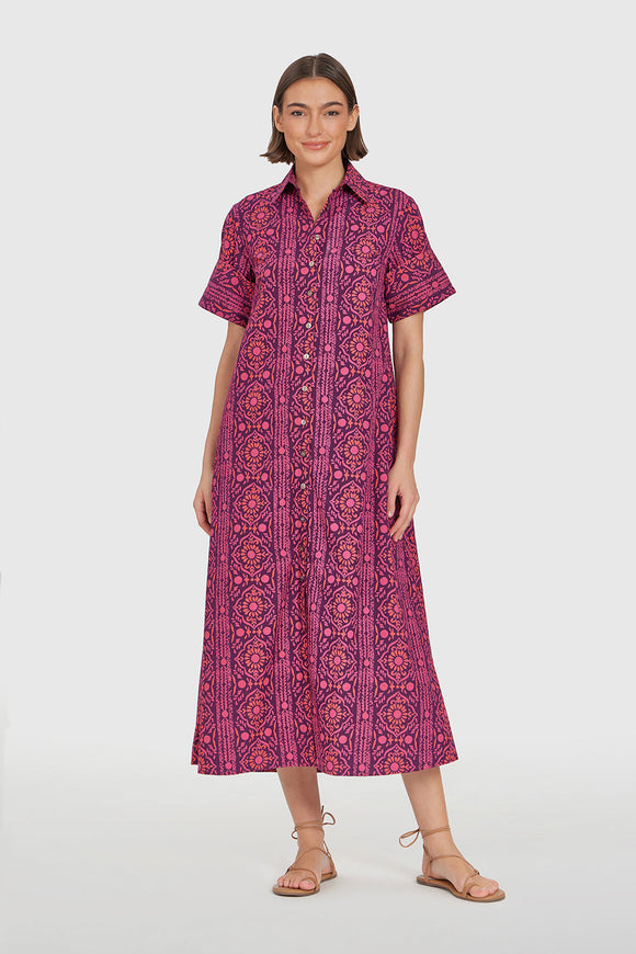 Mulberry Stripes Gibbons Dress