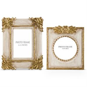 Antique Gold and Cream Ornate Frame
