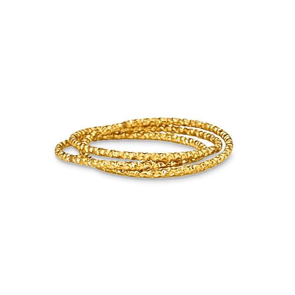 Blair Interlocking Hammered Ring