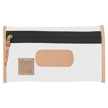 Clear Pouch Burgundy Webbing