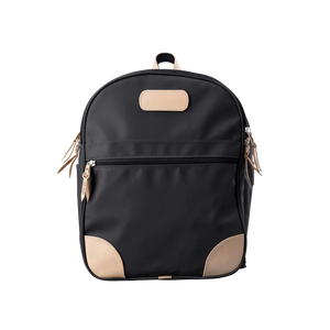 Large Backpack - Black Coated Canvas