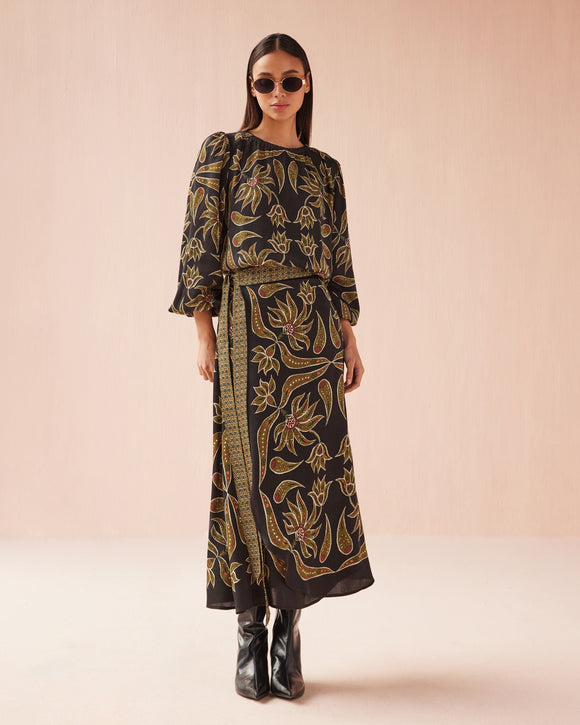 Alexia Onyx Nalini Wrap Skirt