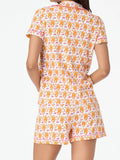 Monkey Print Shirt and Shorts Set: GREEN / L
