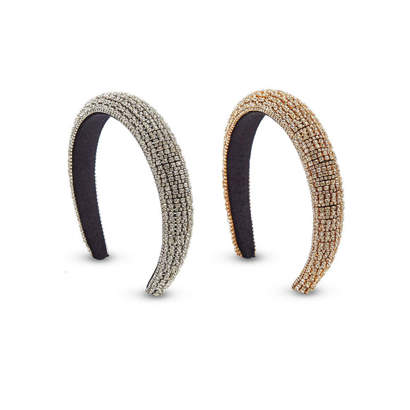 Over the Top Crystal Encrusted Headband Assorted 2 Colors