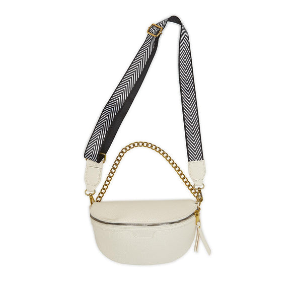 CROSSBODY SLING BAG IN TEXTURED VEGAN LEATHER