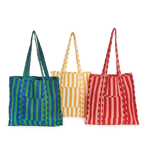 True Tones Printed Cotton Quilted Reversible Tote Bag