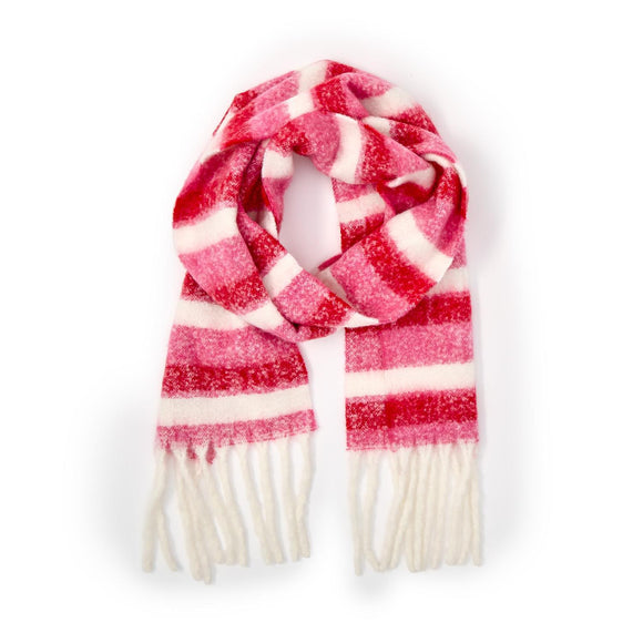 Jolly Stripes Scarf with Fringe