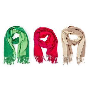 Holly Berry Reversible Cashmere Like Scarf
