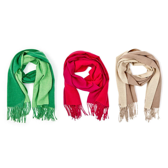 Holly Berry Reversible Cashmere Like Scarf