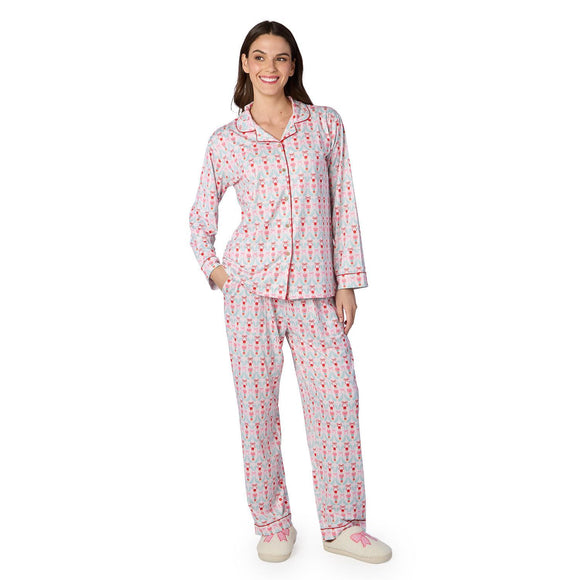 Nutcracker Party Print Jersey Printed Pajamas