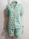 Monkey Print and Shorts Set