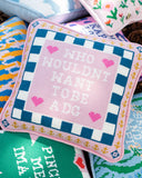 Swag Greek Needlepoint Pillow