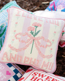 Swag Greek Needlepoint Pillow