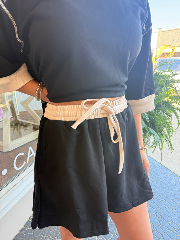 Black and Ecru Skirt
