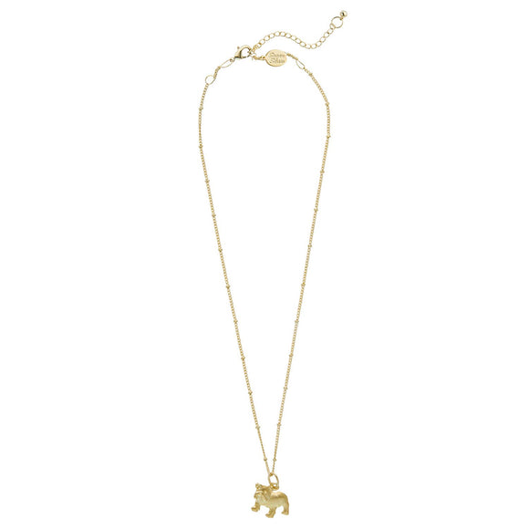 Dainty Gold Bulldog Necklace