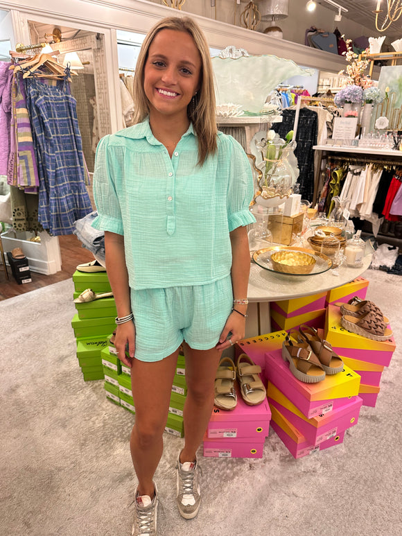 Willow Short- Aqua