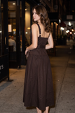 Belted Zip Front Midi Dress: RED MAHOGANY / M