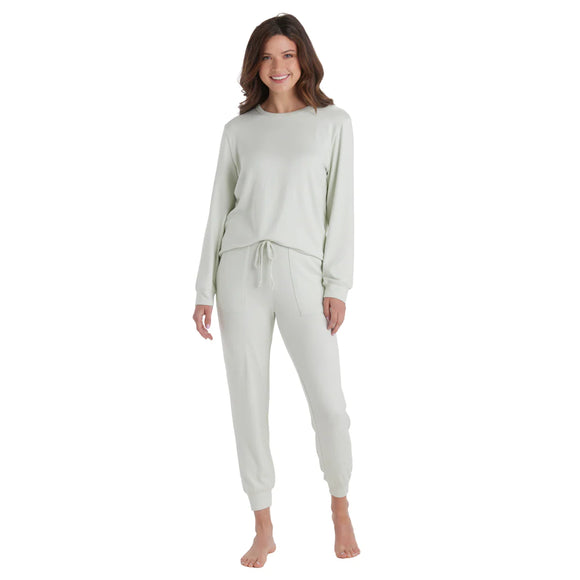 Dream Jersey Crew Neck Lounge Set - Sage