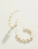 Pearl Annabelle Beaded Hoop Earrings