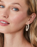 Pearl Annabelle Beaded Hoop Earrings