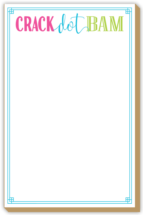 Crack Dot Bam Luxe Large Notepad
