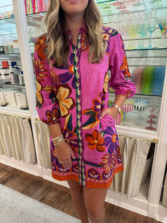 Mauve Blossoms Ava Dress