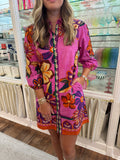 Mauve Blossoms Ava Dress