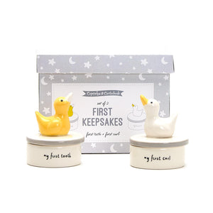 First Tooth and First Curl Keepsake Set in Gift Box