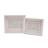 Gingham Photo Frames with Scalloped Trim Includes