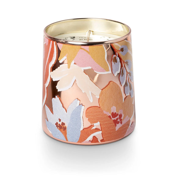 Blood Orange Dahlia Pearl Glass Candle