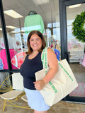 Sorority Large Canvas Tote Bag: Alpha Delta Pi