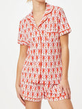 Monkey Print Shirt and Shorts Set: BLUE / M