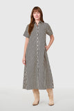 Ganache Pinstripe Gibbons Dress