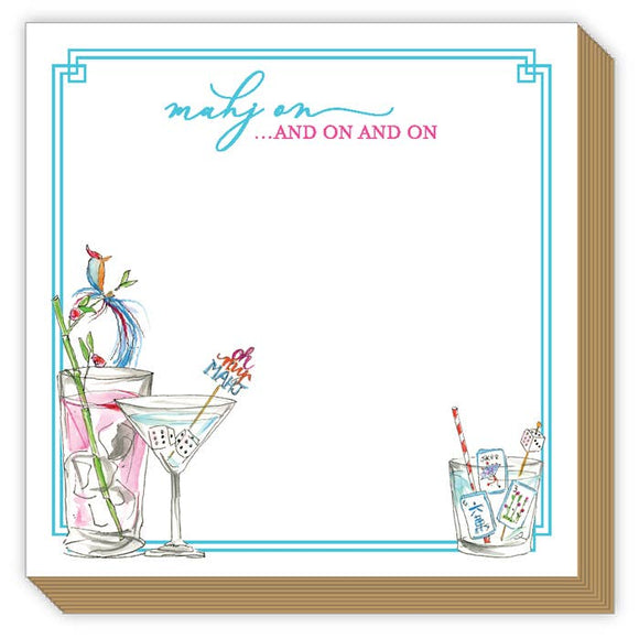 Mahjong Cocktails Majh on and on and on Luxe Notepad