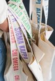 Sorority Large Canvas Tote Bag: Alpha Delta Pi