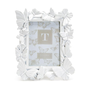 White Butterfly 5x7 Photo Frame (stands or hangs horizontally/vertically) - Resin
