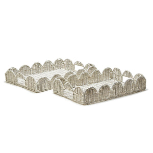 All Weather Wicker Rectangle Serving Trays