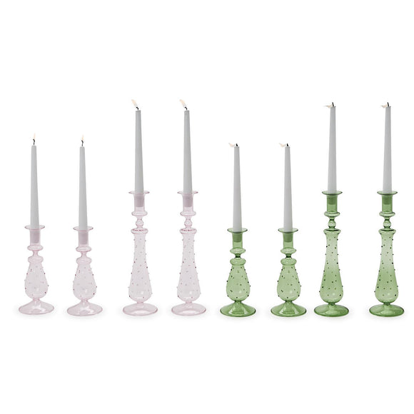 Easter Blooms Set of 2 Hand-Crafted Taper Candle Holders