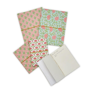 Floral Block Print Notebooks