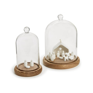 Cloche with Ball Handle and Wooden Base
