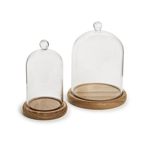Cloche with Ball Handle and Wooden Base