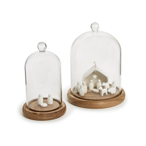 Cloche with Ball Handle and Wooden Base