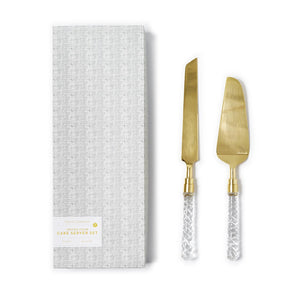 Crystal Clear Cake Server Set in Gift Box