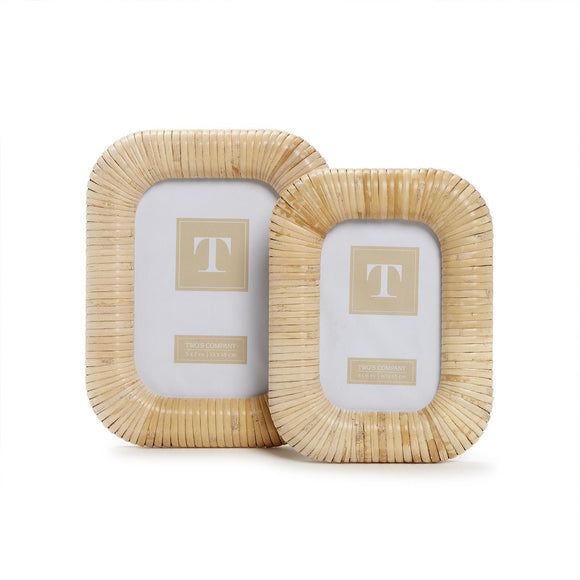 Woven Rattan Photo Frame