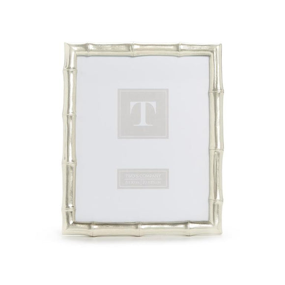 Silver Faux Bamboo 8 x 10 Photo Frame