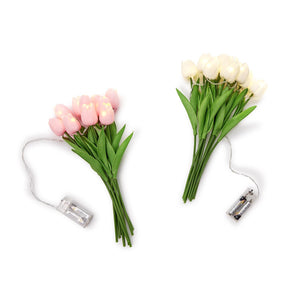 Pre-Lit Real Touch Tulip Bouquet