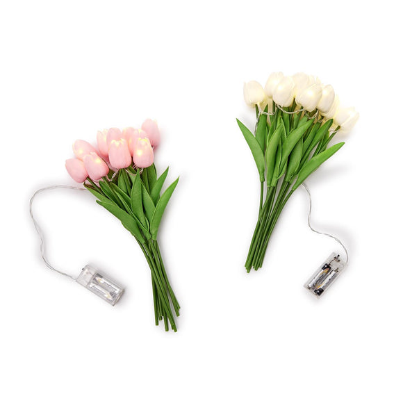 Pre-Lit Real Touch Tulip Bouquet