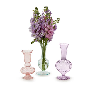 Swirl Hand-Blown Glass Vases