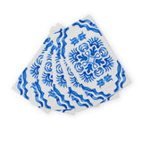 Blue Tile Block Print 3- Ply Paper Napkins