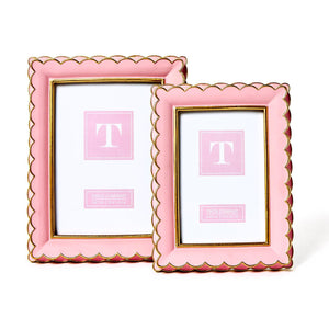 Pink Scalloped Picture Frames